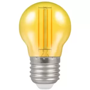 Crompton Lamps LED Golfball 4.5W E27 Harlequin IP65 Yellow Translucent