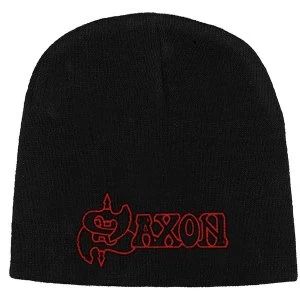 Saxon - Logo Unisex Beanie Hat - Black