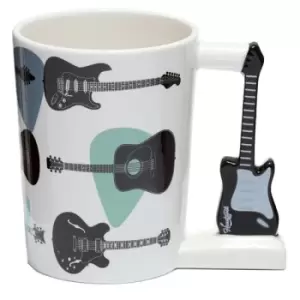 Headstock Guitar Ceramic Shaped Handle Mug