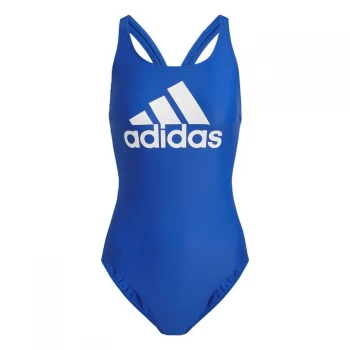 adidas SH3. RO Big Logo Swimsuit Womens - Royal Blue / White