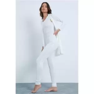 I Saw It First Cream Melange Lounge Jumpsuit - White