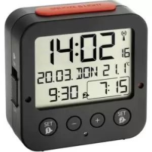 TFA Dostmann 60.2528.01 Radio Alarm clock Black Alarm times 2