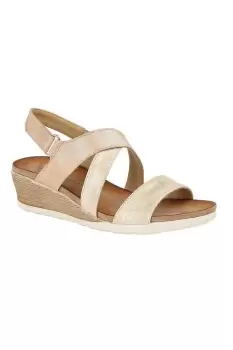 Bina Crossover Wedge Sandal