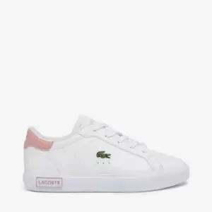 Lacoste Kids Powercourt 0721 Trainers - White/Pink - UK 1 Kids