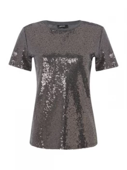 DKNY Holiday sequin tee Dark Grey