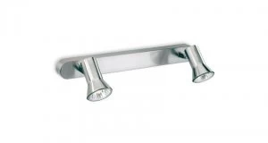 2 Light Spotlights Bar Light Brushed Steel, GU10