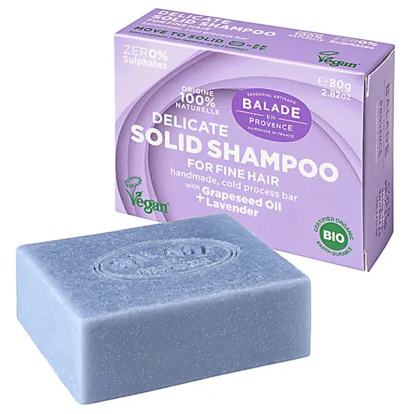 Balade En Provence Fine Hair Gapeseed Oil & Lavender Solid Shampoo 80g