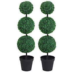 Outsunny Artificial Tree 844-262V01 Green, Black 300 mm x 300 mm x 1120 mm