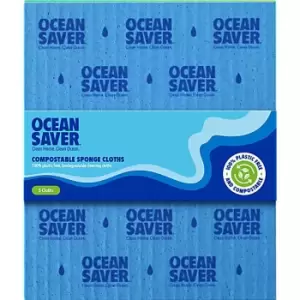 OceanSaver Compostable Cleaning Sponge Cloths 5pk