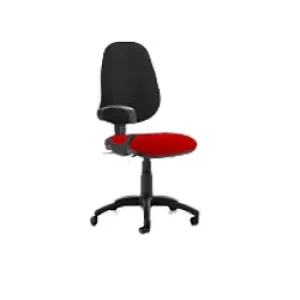 Dynamic Permanent Contact Backrest Task Operator Chair Loop Arms Eclipse Plus III Black Back, Bergamot Cherry Seat Without Headrest High Back