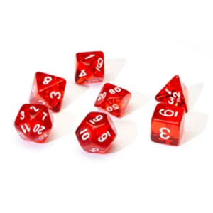 Sirius Dice - Translucent Red Poly Set