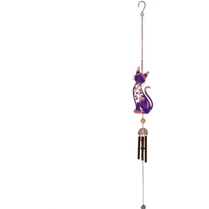 Purple Cat Windchime