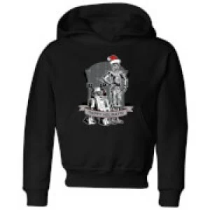 Star Wars Happy Holidays Droids Kids Christmas Hoodie - Black - 3-4 Years