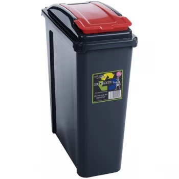 Wham Recycling Bin 25Ltr Red