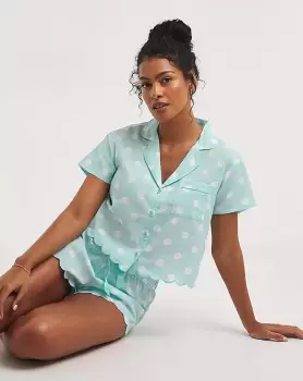 Boux Avenue Spot Scallop Short PJ Set