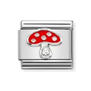 Nomination Classic Silver & CZ Mushroom Charm