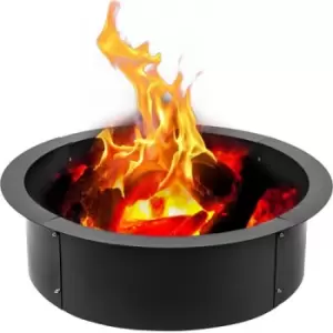 VEVOR Fire Pit Ring 42×36×10" Fire Pit Pan Fireplace Ring Solid Steel Heavy Duty Fire Pit Ring Liner for Fireplace Campfire Pit Ground for Outdoor Cam