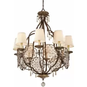 8 Bulb Chandelier LIght British Bronze Oxidized Bronze LED E27 60W