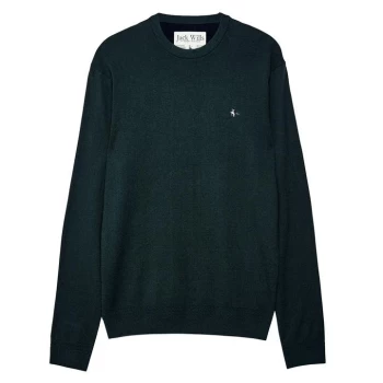 Jack Wills Seabourne Crew Neck Logo Jumper - Dark Green