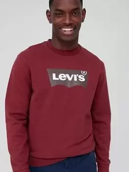 Levis Large Logo Crew Neck Sweatshirt - Port Size M Men