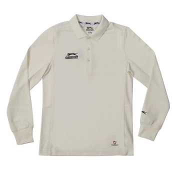 Slazenger Long Sleeve Cricket Shirt Juniors - Beige