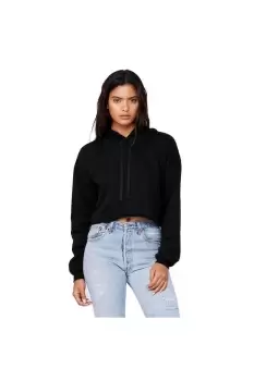 Cropped Fleece Hoodie