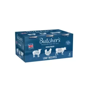 Butchers Pack of 6 Loaf Recipe Dog Food Tins