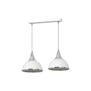 Emibig Polo White Bar Pendant Ceiling Light 2x E27