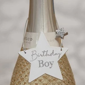 Milestones Star Wine Bottle Tag - Birthday Boy