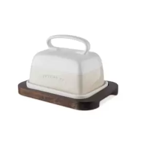 Artisan Street Butter Dish Set, White