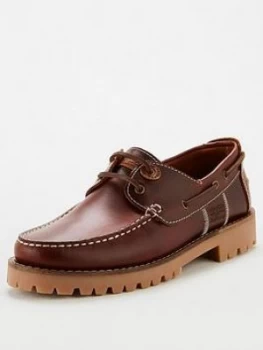 Barbour Leather Stern Boat Shoe - Mahogany