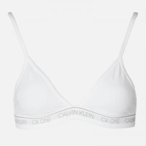 Calvin Klein Womens Unllined Triangle Bra - White - M