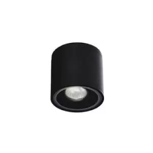 Gun 1 Light Outdoor Surface Mounted Ceiling Downlights Black IP44, GU10