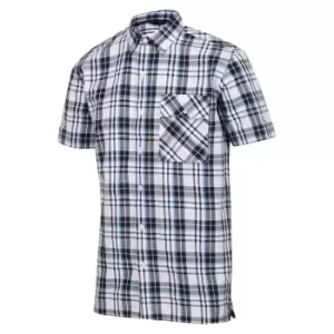 Regatta Deavin Checked Short Sleeve Shirt - Blue