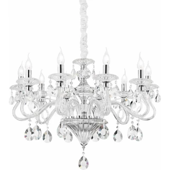 Ideal Lux Lighting - Ideal Lux Negresco - 10 Light Chandelier Clear Glass, E14