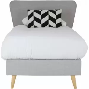 Scandinavian Light Grey Single Bed - Premier Housewares