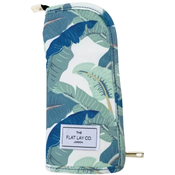 The Flat Lay Co. Standing Brush Case - Tropical Leaves