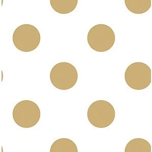 Superfresco Easy Gold Dotty Decorative Wallpaper - 10m