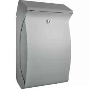 Burg-Wachter Swing Polymer Post Box in Silver Plastic