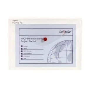 Snopake Polyfile Classic A5 Polypropylene Wallet File Clear 1 x Pack of 5 Wallets