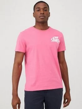 Superdry Classic Script T-Shirt - Pink, Size L, Men