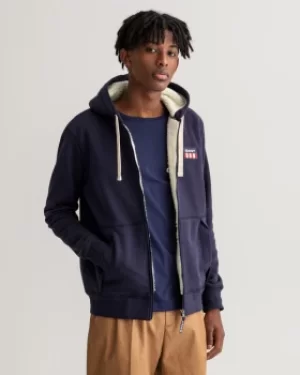 GANT Sherpa Fleece Zip Sweat Hoodie