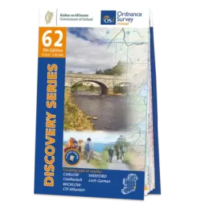 Map of County Carlow, Wexford and Wicklow: OSI Discovery 62