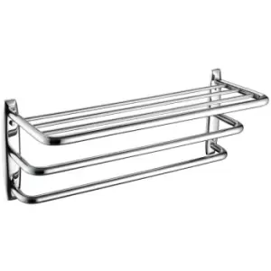 Chrome 600mm Wall Mounted 3 Tier Towel Rack - comp-tiers-c - Bristan