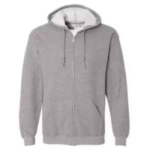 Gildan Heavy Blend Unisex Adult Full Zip Hooded Sweatshirt Top (L) (Graphite Heather)