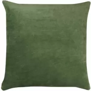 Tanda Plain 100% Cotton Cushion Cover, Eucalyptus/Teal, 50 x 50 Cm - Furn