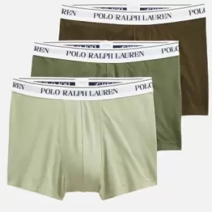 Polo Ralph Lauren Mens 3 Pack Classic Trunks - Light Olive/Army Olive/Defender Green - M