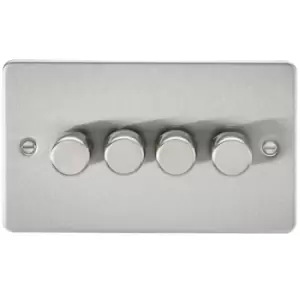 KnightsBridge Flat Plate 4G 2 way 10-200W (5-150W LED) trailing edge dimmer - Brushed Chrome