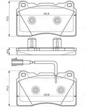 Bosch 0986494539 Brake Pad Set Disc Brake Front Axle