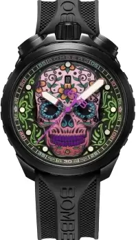 Bomberg Watch Bolt-68 Heritage Sugar Skull Purple Limited Edition